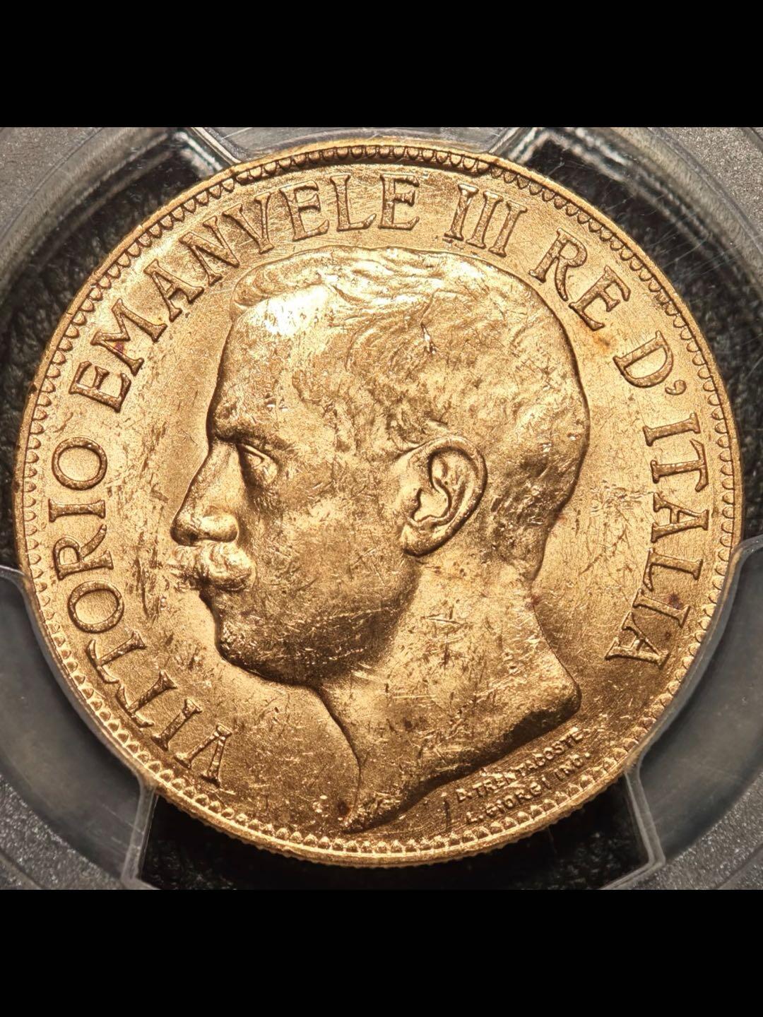 1911年意大利统一建国50周年50里拉纪念金币