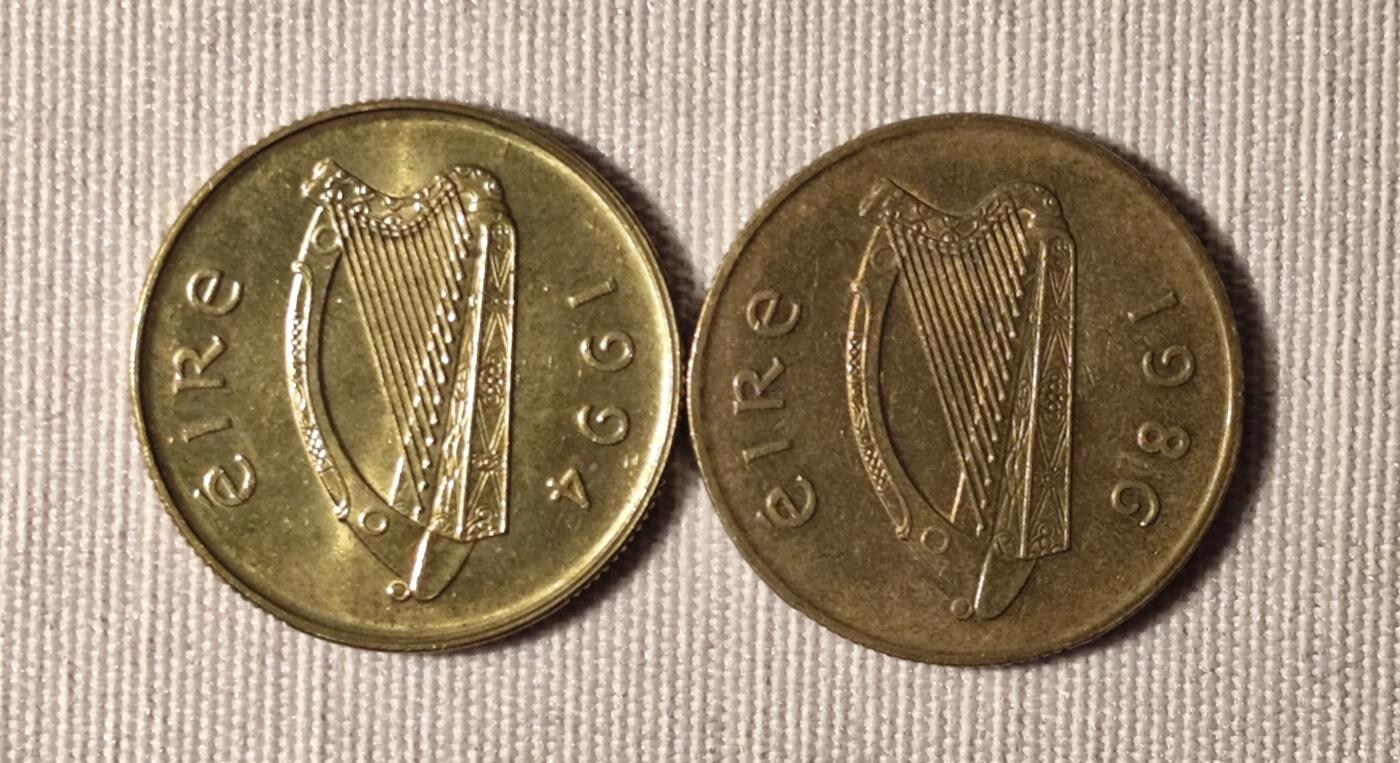 马年说马币：爱尔兰末版20便士硬币