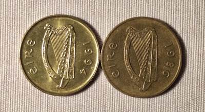 马年说马币：爱尔兰末版20便士硬币