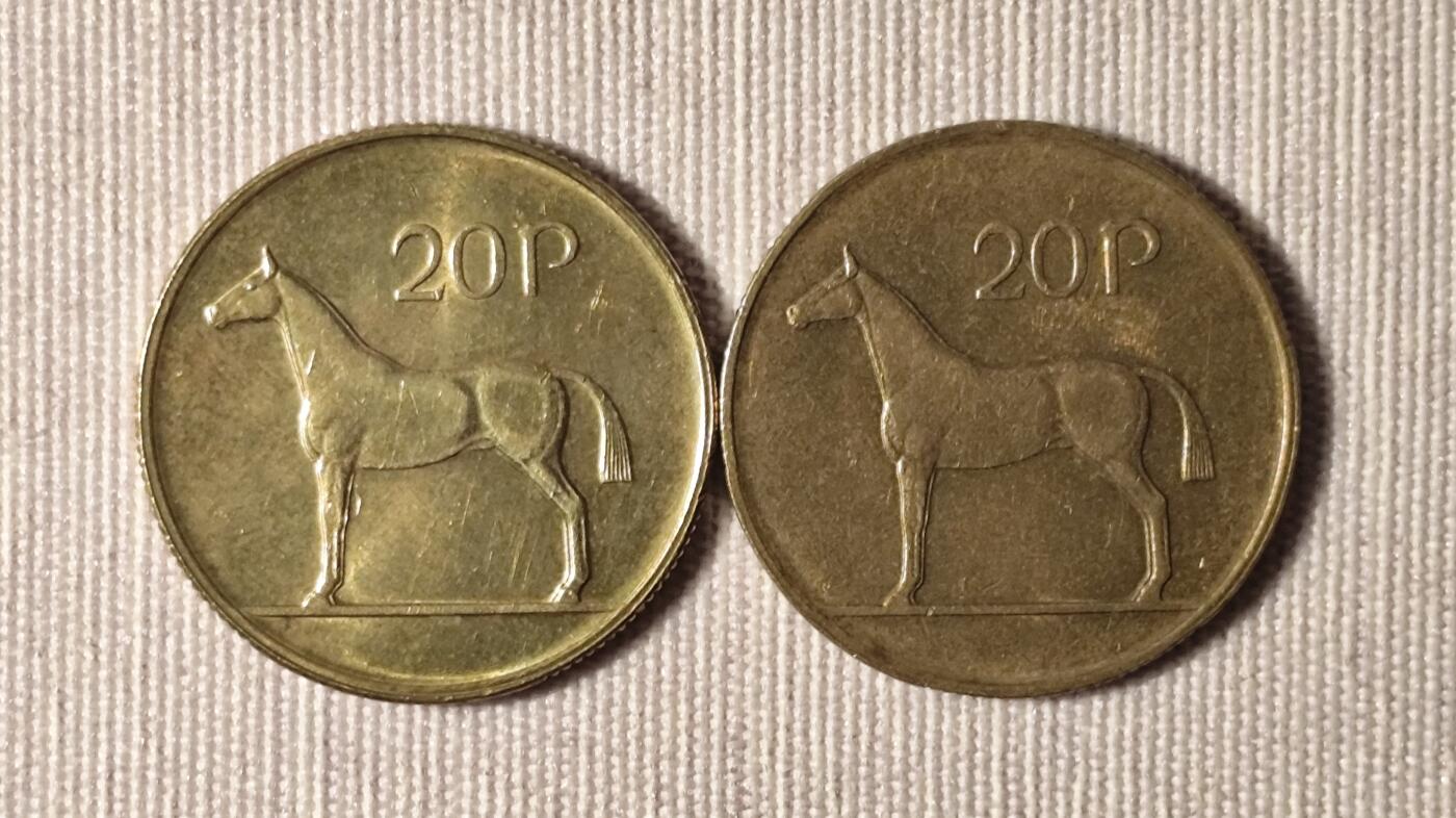 马年说马币：爱尔兰末版20便士硬币