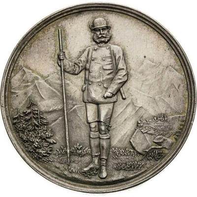 1889年奥地利帝国发行的第三届全国射击节纪念银章