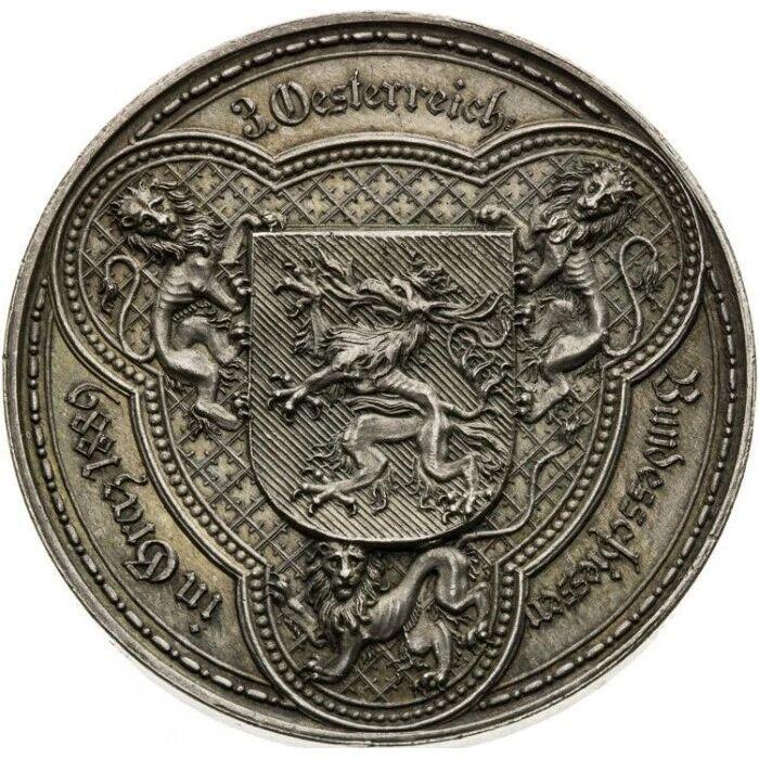 1889年奥地利帝国发行的第三届全国射击节纪念银章