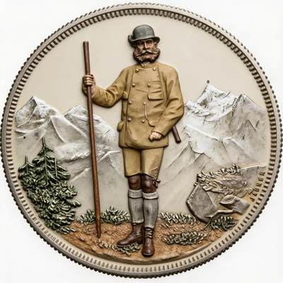 1889年奥地利帝国发行的第三届全国射击节纪念银章