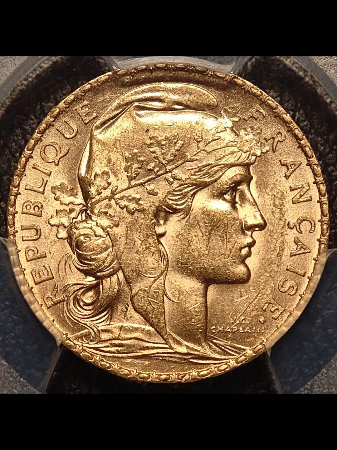 1900年法国高卢鸡20法郎金币