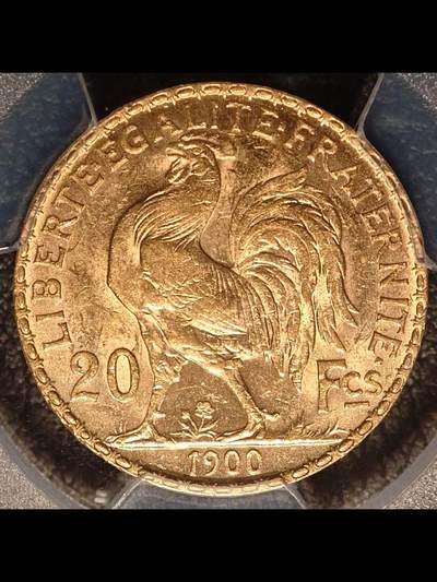 1900年法国高卢鸡20法郎金币