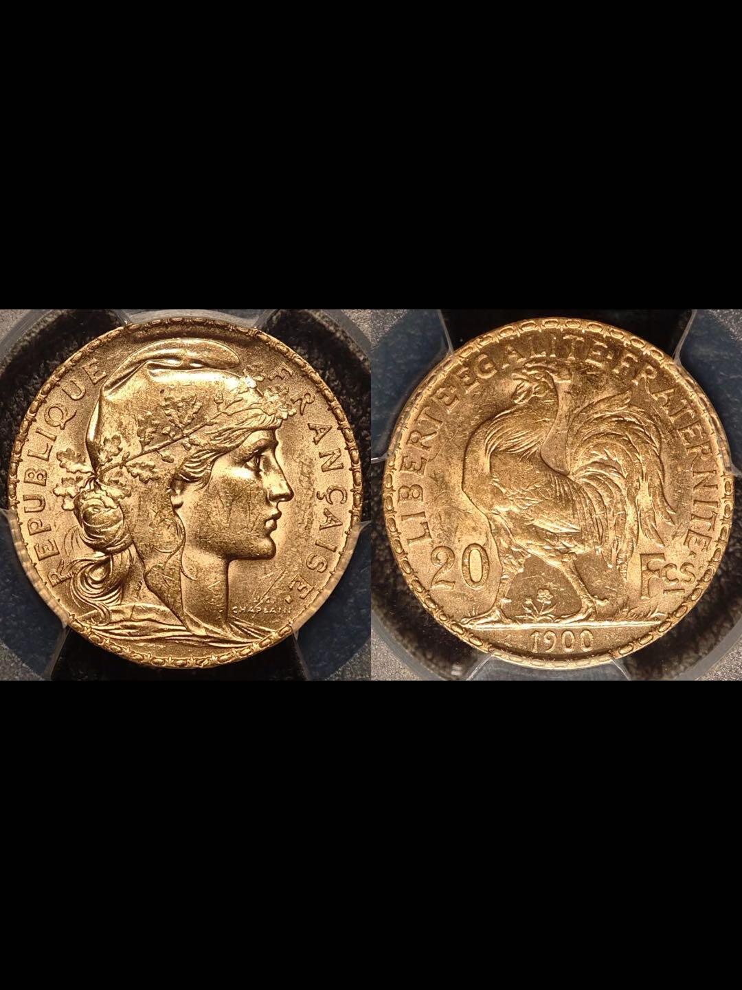 1900年法国高卢鸡20法郎金币