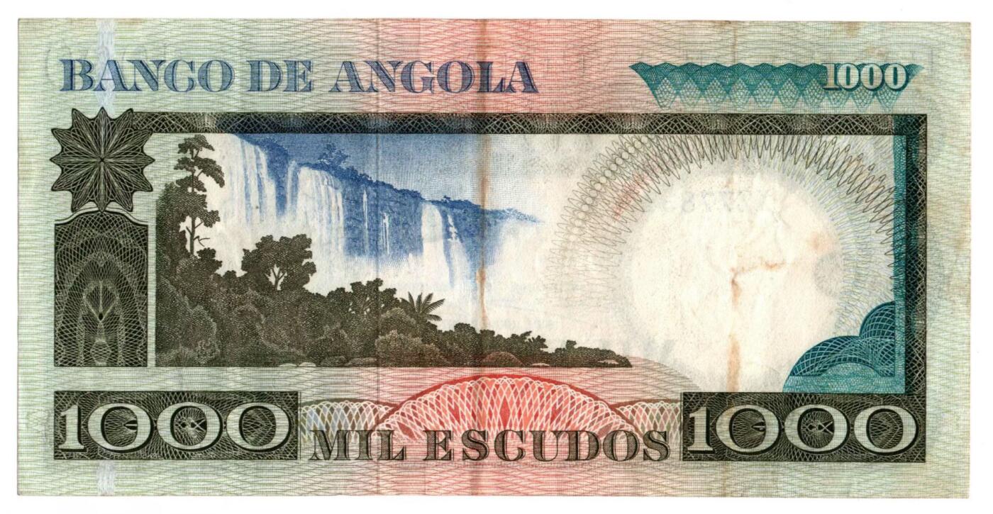 葡属安哥拉1973年发行的1000埃斯库多纸币