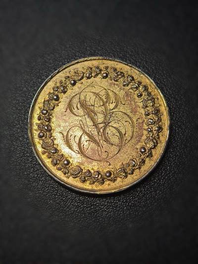 1871年法国镀金结婚银章