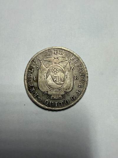 厄瓜多尔1857年4瑞斯银币
