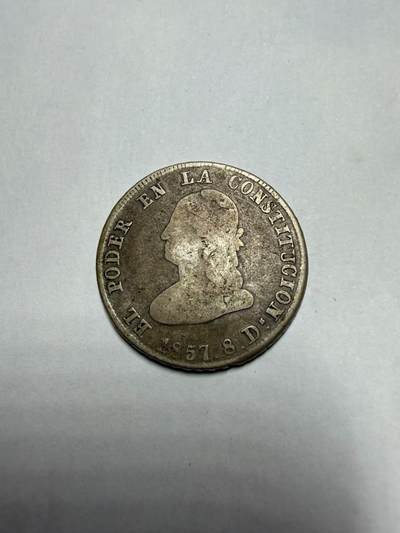 厄瓜多尔1857年4瑞斯银币