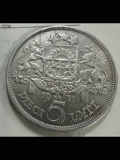 1931年拉脱维亚5拉特大银币