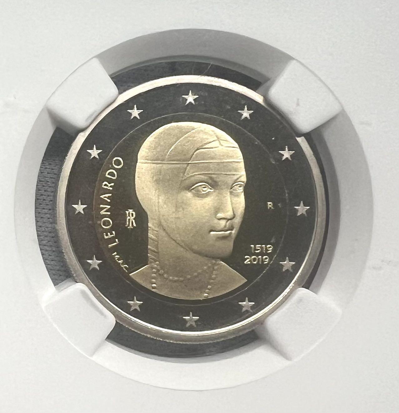 【意大利】达芬奇500周年2欧精制币
