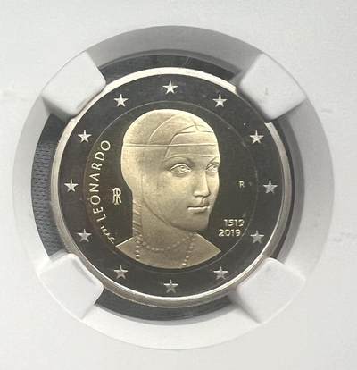【意大利】达芬奇500周年2欧精制币