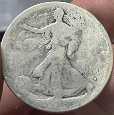 1916s行走女神半美元50美分银币。