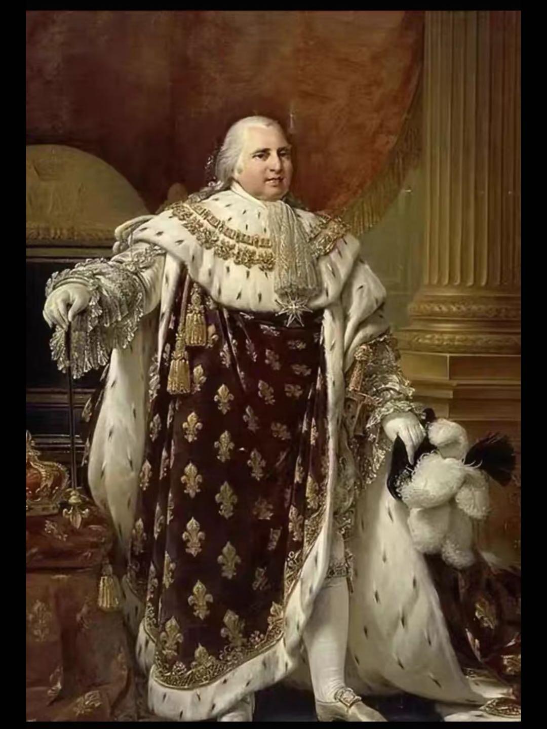 法国1824年路易十八5法郎银币