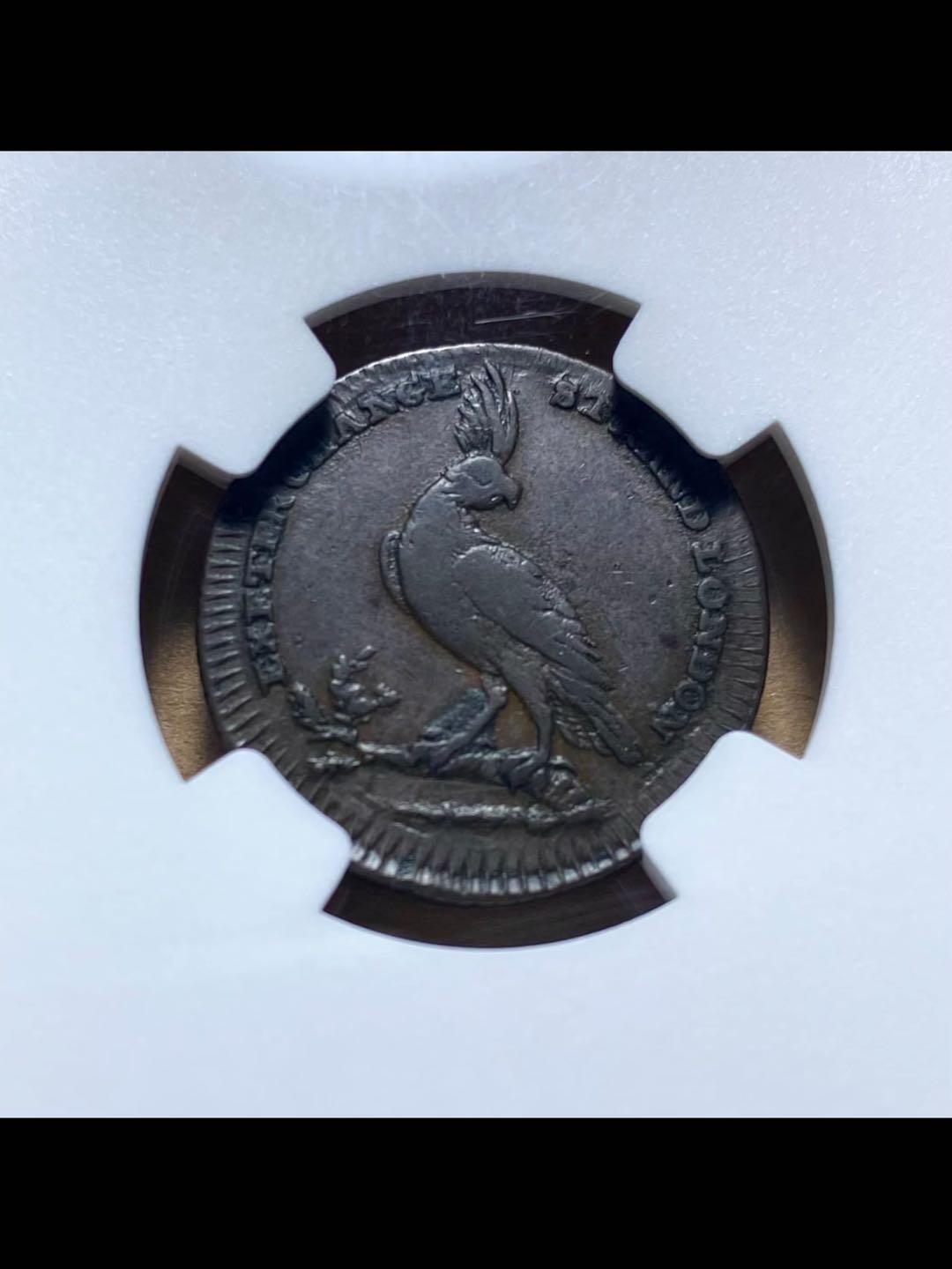 英国1790年大象1/4便士康德尔铜代币