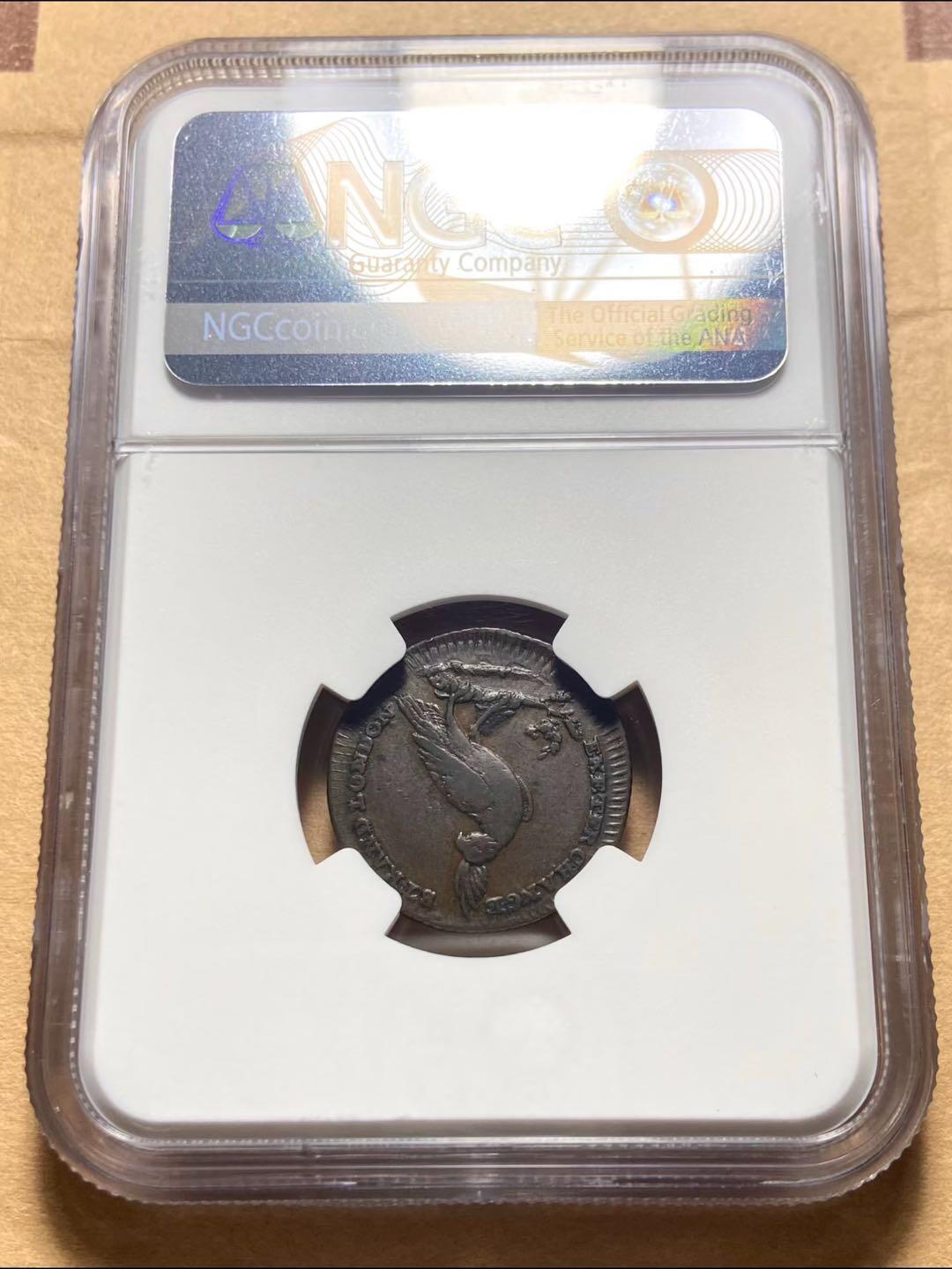 英国1790年大象1/4便士康德尔铜代币