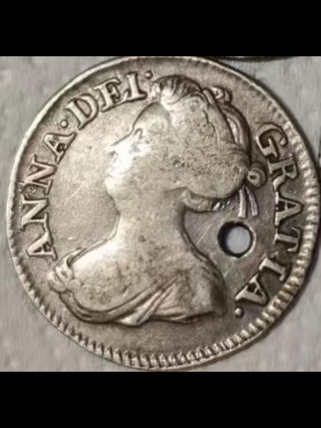 1706年安妮女王三便士银币