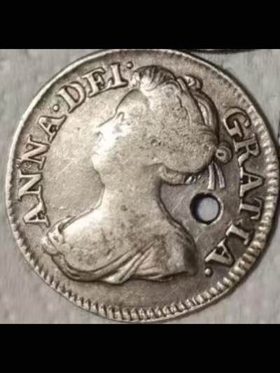 1706年安妮女王三便士银币