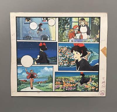 宫崎骏作品飞行少女彩色原稿