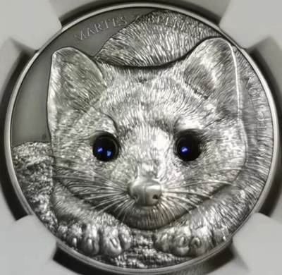 蒙古国的野生动物保护系列精制银币