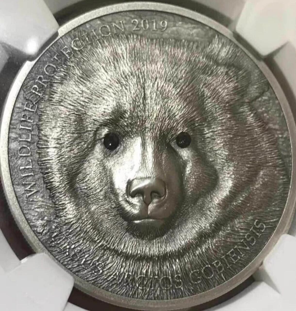 蒙古国的野生动物保护系列精制银币