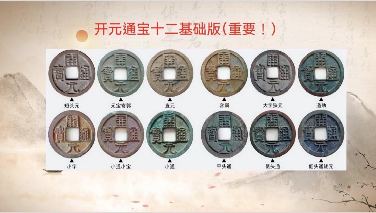 开元通宝背蝌蚪云版式分型（钱币知识分享）