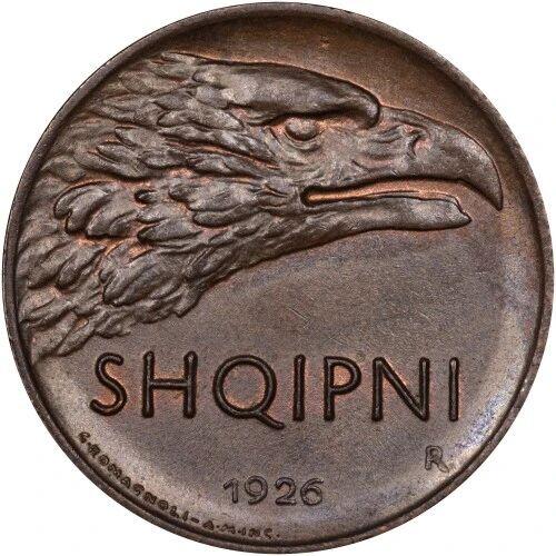 阿尔巴尼亚1926年10昆达（Qindar）铜币
