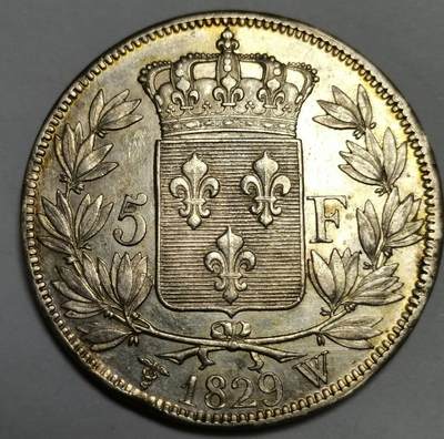 法国波旁复辟时期查理十世1829年5法郎银币