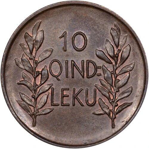 阿尔巴尼亚1926年10昆达（Qindar）铜币