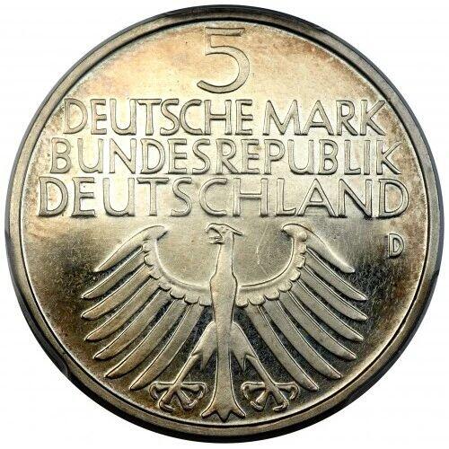 联邦德国1952年发行的5马克纪念银币