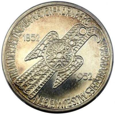 联邦德国1952年发行的5马克纪念银币