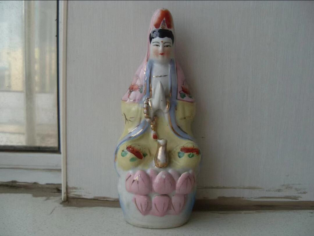 乡下好物 瓷观音菩萨像 瓷器 老物件！！