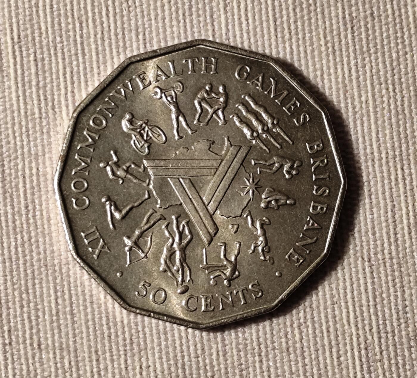 澳大利亚1982年50分 第十二届英联邦运动会纪念币