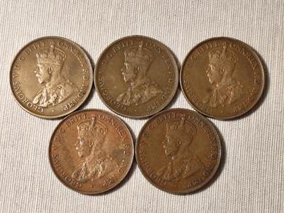 乔治五世时期澳大利亚1便士上的Commonwealth权力密码