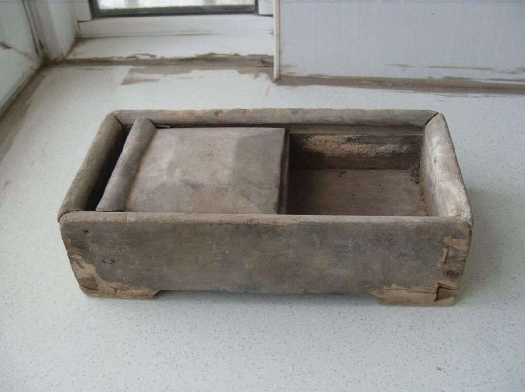 老木质烟筐 烟丝盒 老木盒！！