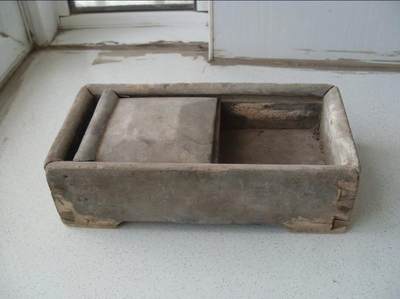 老木质烟筐 烟丝盒 老木盒！！