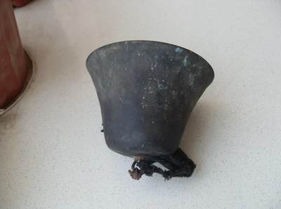 古董铜铃铛 风铃 广口铃 铜器 乡下老物！！