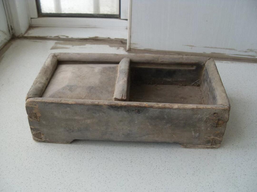 老木质烟筐 烟丝盒 老木盒！！