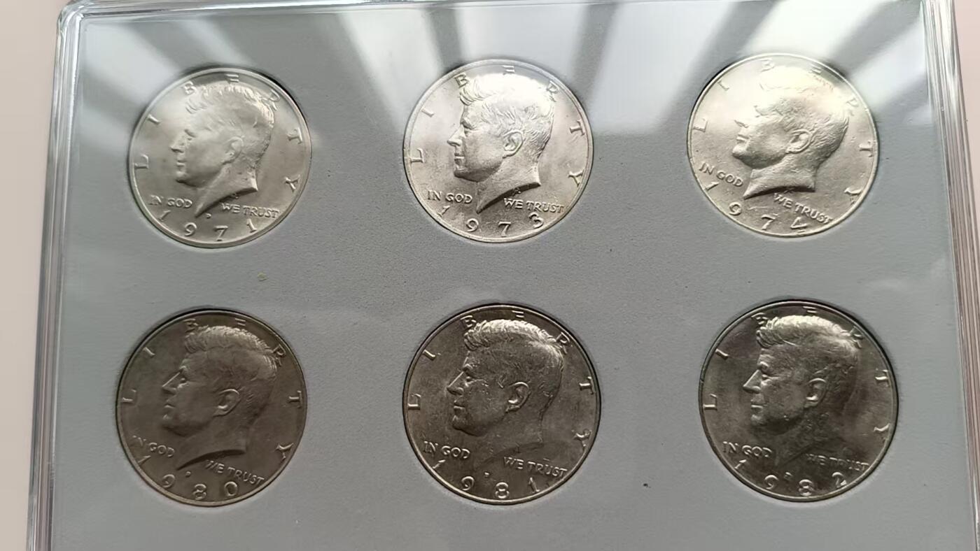 美国1970年代肯尼迪半美元套装