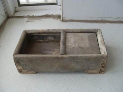 老木质烟筐 烟丝盒 老木盒！！