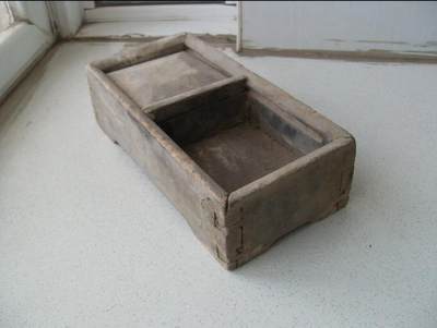 老木质烟筐 烟丝盒 老木盒！！