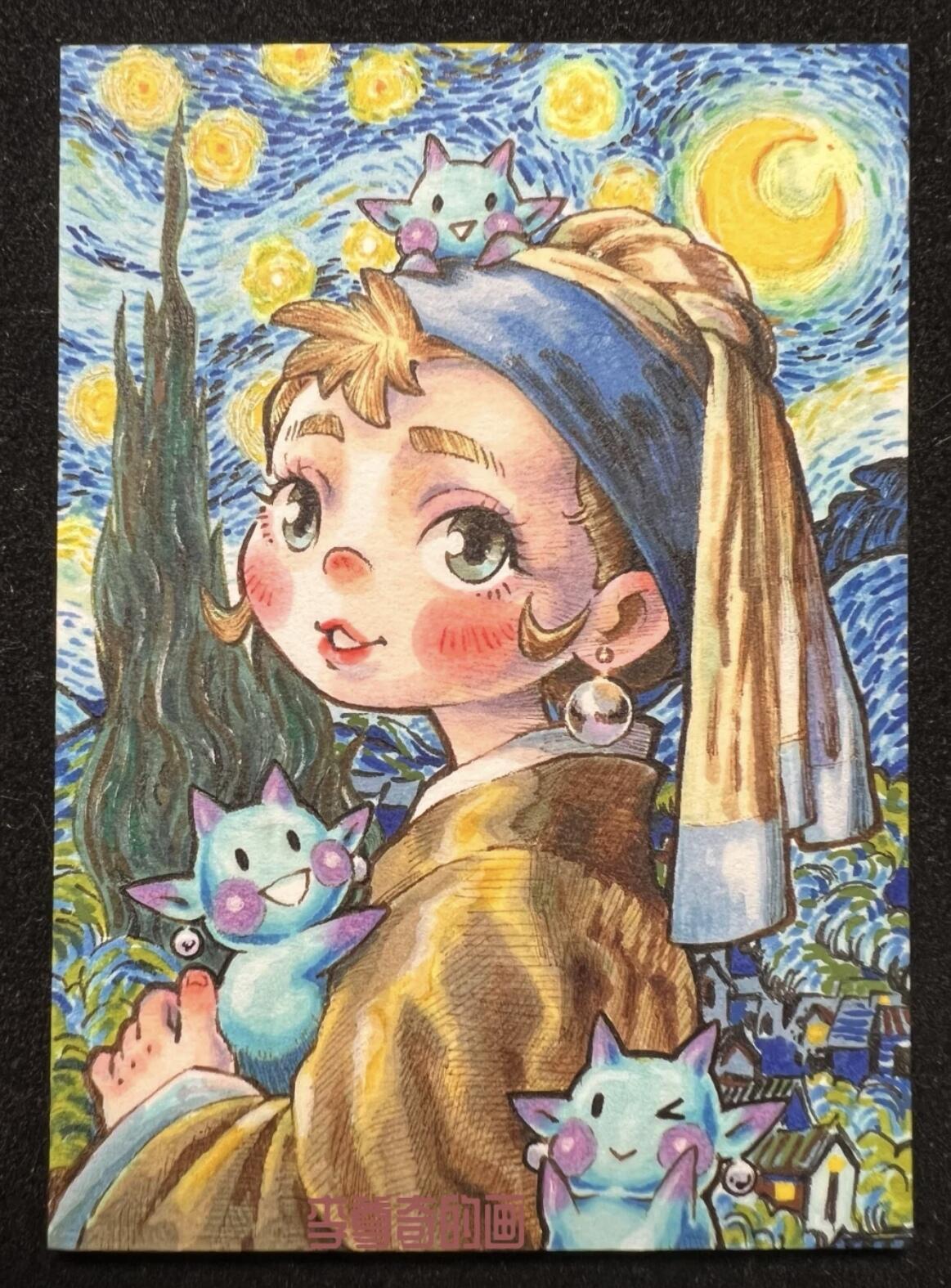 李尊奇-《星空下戴珍珠耳环的少女》