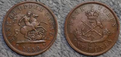 上加拿大银行代用币（1850年）