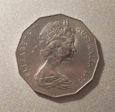 1977年澳大利亚银禧纪念50分硬币