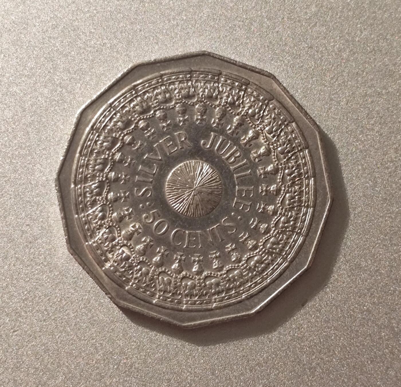 1977年澳大利亚银禧纪念50分硬币