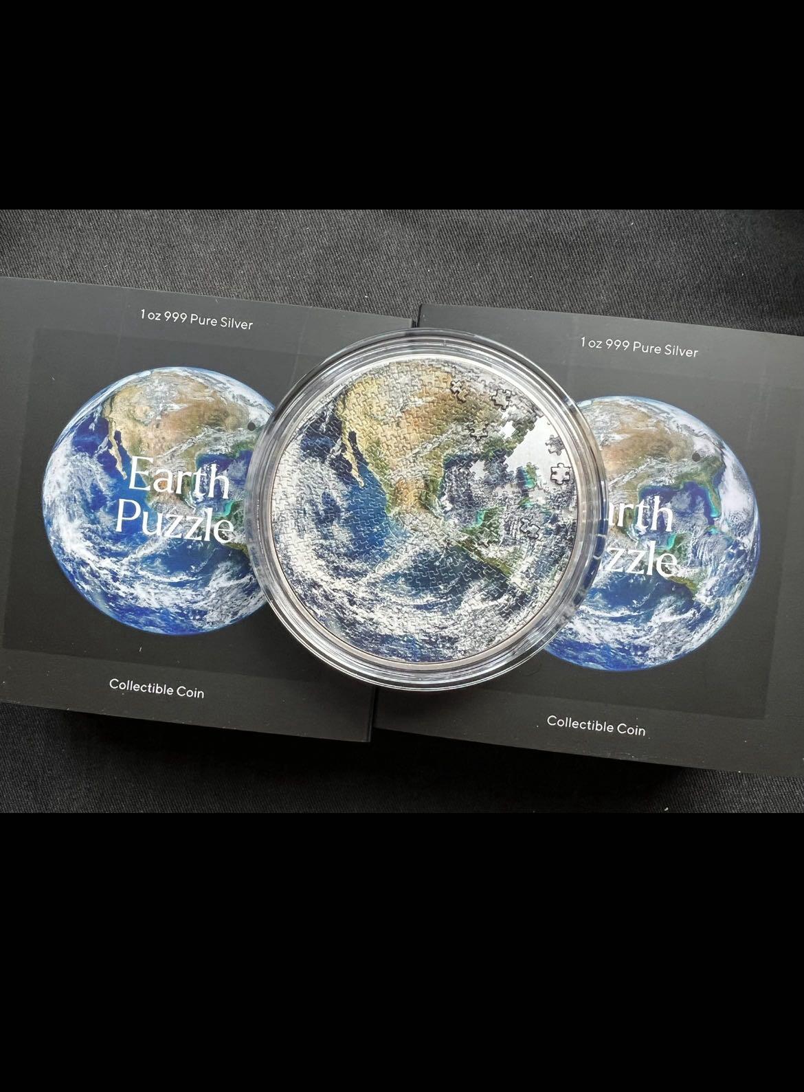 【美币实拍】乍得地球拼图银币～