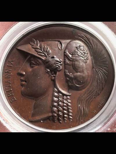 英国1814年普鲁士与俄国同盟君主访问纪念铜章