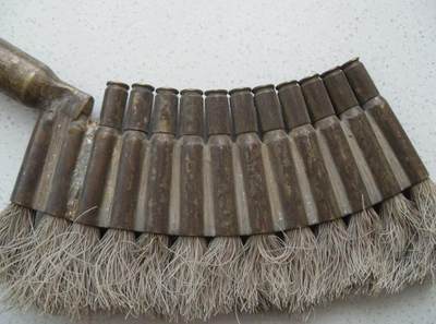 老弹壳毛刷 铜器 古玩 手工老物件！！