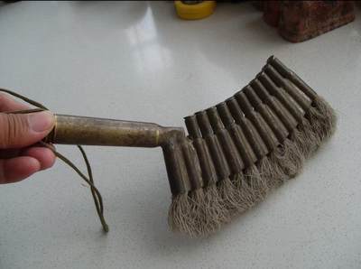 老弹壳毛刷 铜器 古玩 手工老物件！！